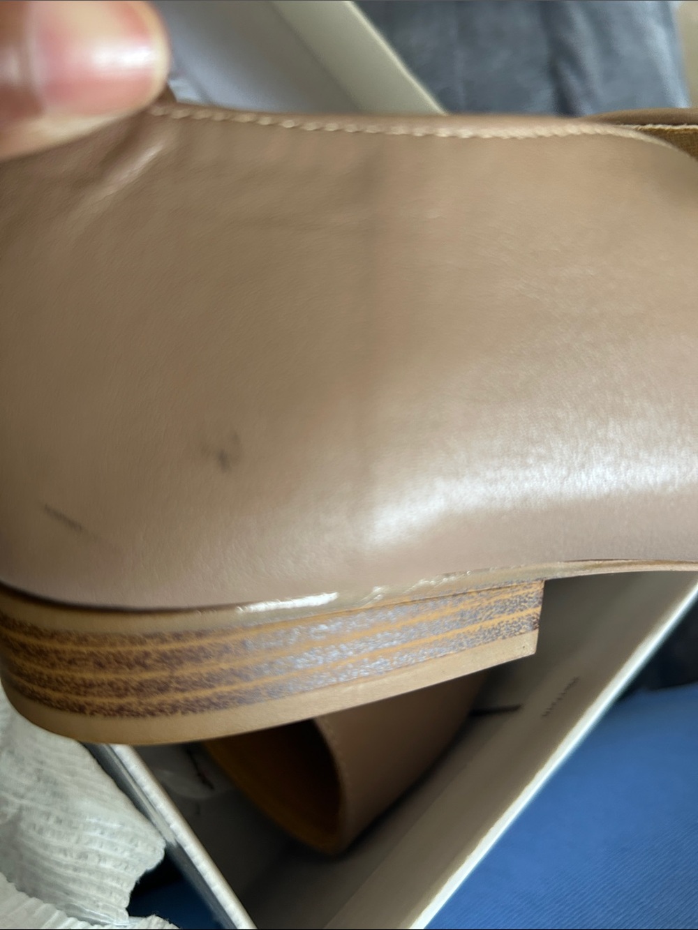 Qupid Women's Beige Pointed Slip-On Flats with V-Cut - Picture 8 of 8